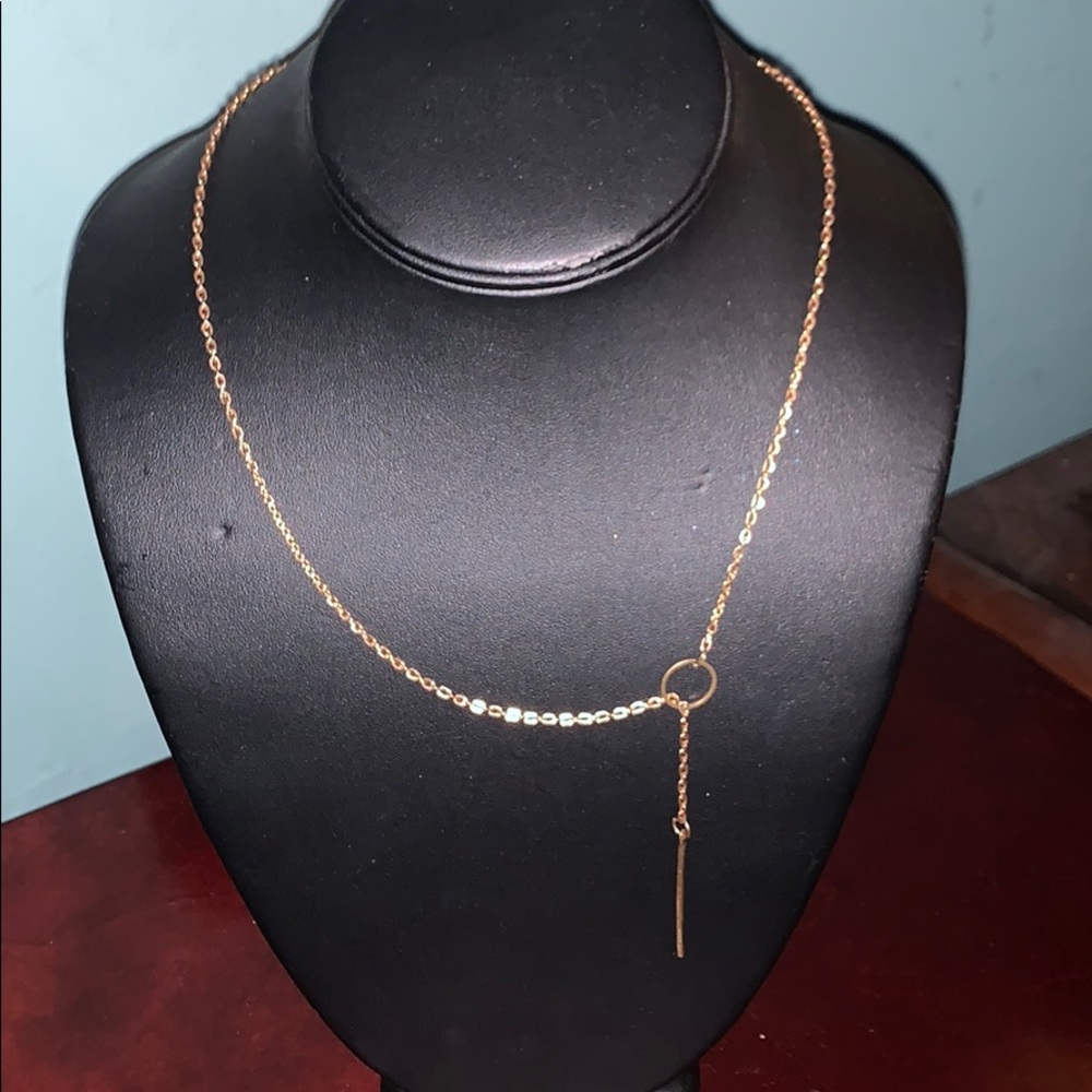 Gold tone chain necklace